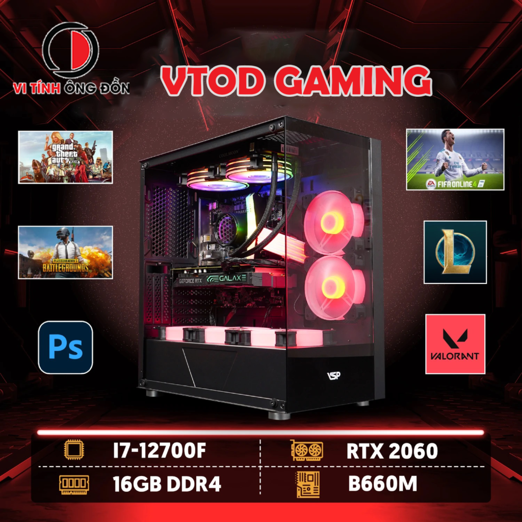 VTOD GAMING i7 12700F | 16G | VGA RTX 2060