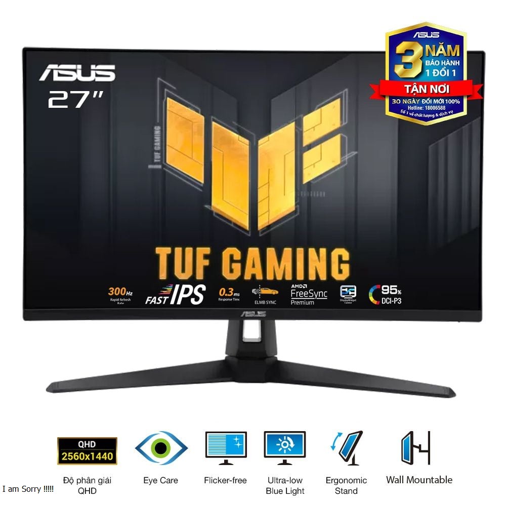 Màn hình ASUS TUF GAMING VG27AQM5A 27 Fast IPS 2K 300Hz chuyên game (2)